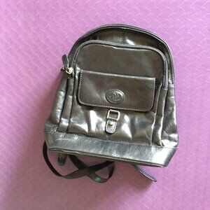Sac à dos NOIR de marque MOUFFLON EN CUIR VÉRITABLE